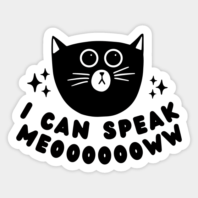 I can speak meow Sticker by LadyAga